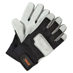 STIHL Value Leather Palms Work Gloves Black/White XL 1 Pair
