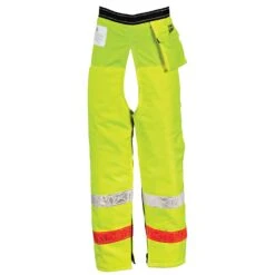 STIHL Pro Mark Hi-Vis Nylon Reflective Zip Chaps Green 44 Inch 1 Pk