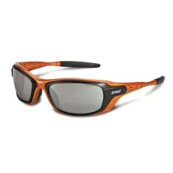 STIHL Two Tone Work Safety Glasses Mirror Lens Black/Orange Frame